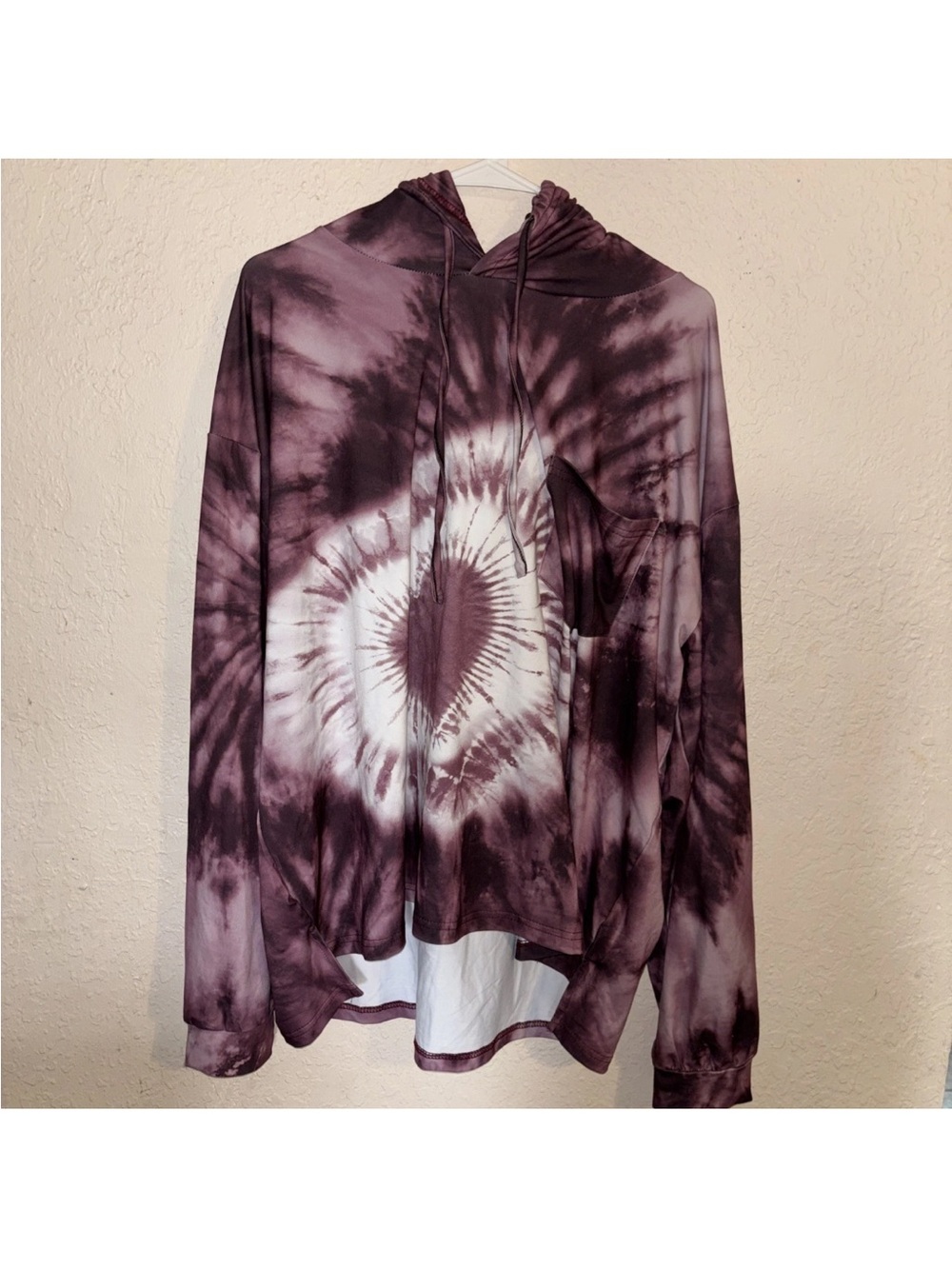 Lilly Pulitzer Purple Tie-Dye Scoop Neck Hoodie
